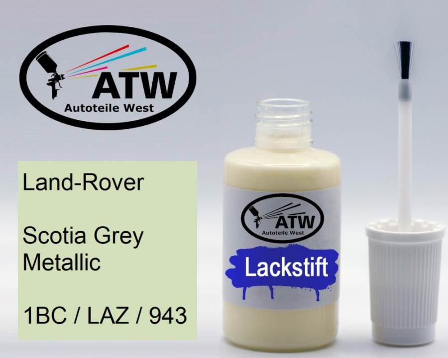 Land-Rover, Scotia Grey Metallic, 1BC / LAZ / 943: 20ml Lackstift, von ATW Autoteile West.